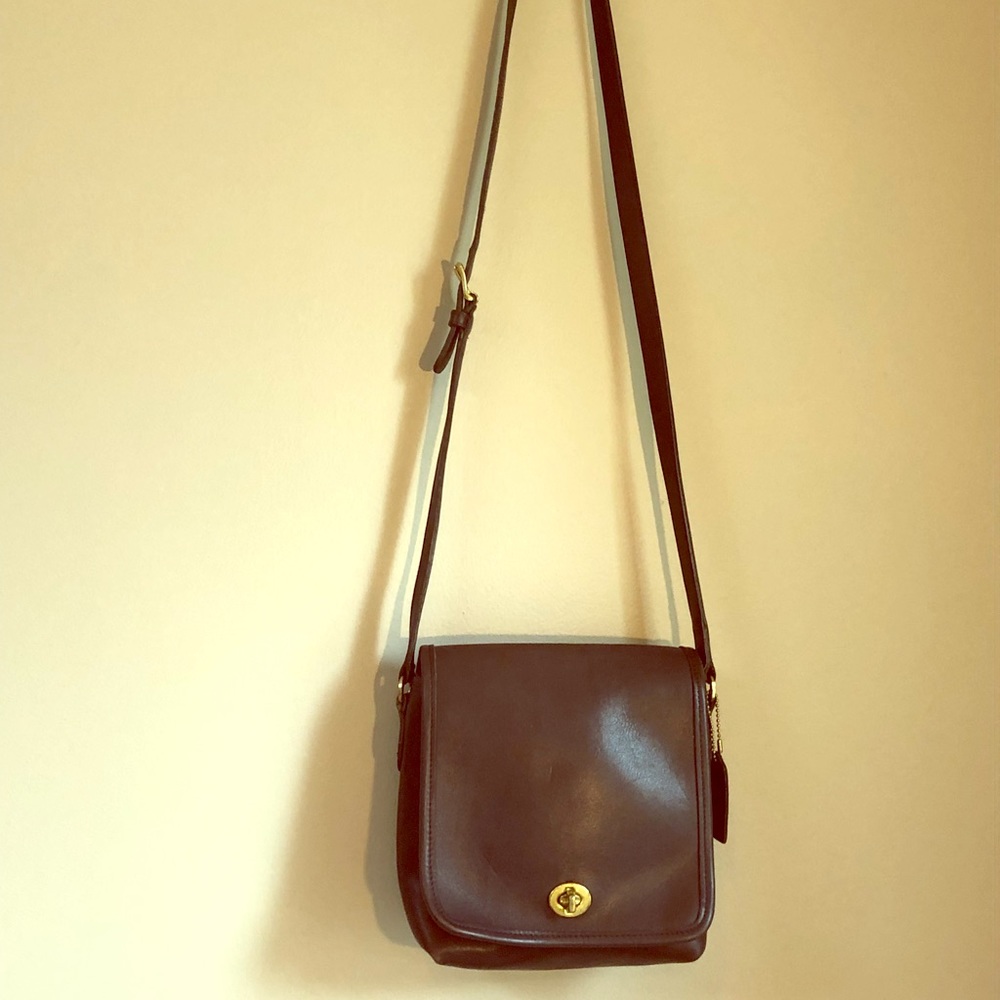 Coach Dark Brown Companion Flap Bag